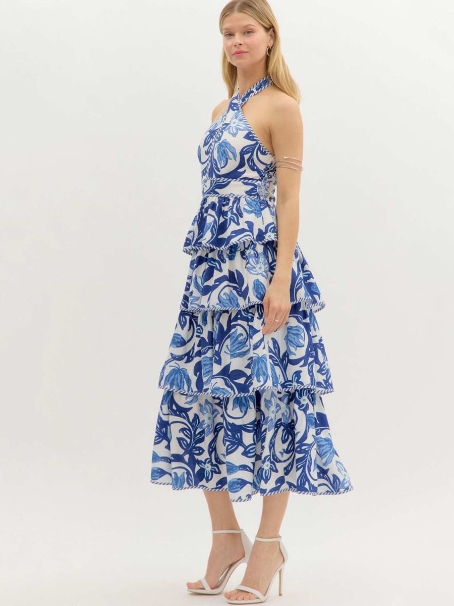 Paisley Print Midi Dress S
