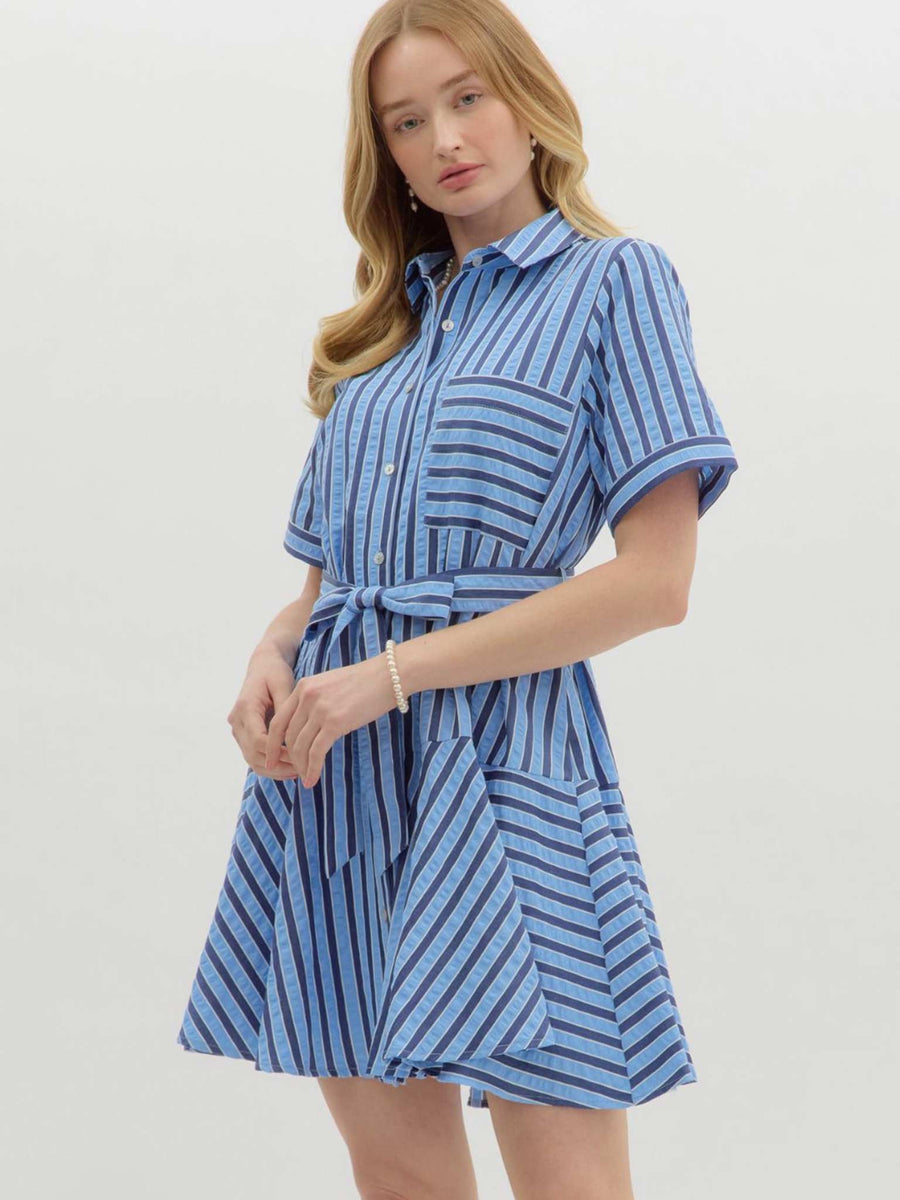 blue tee shirt dress Threshold Tie Waist T-Shirt Dress Petite Fit