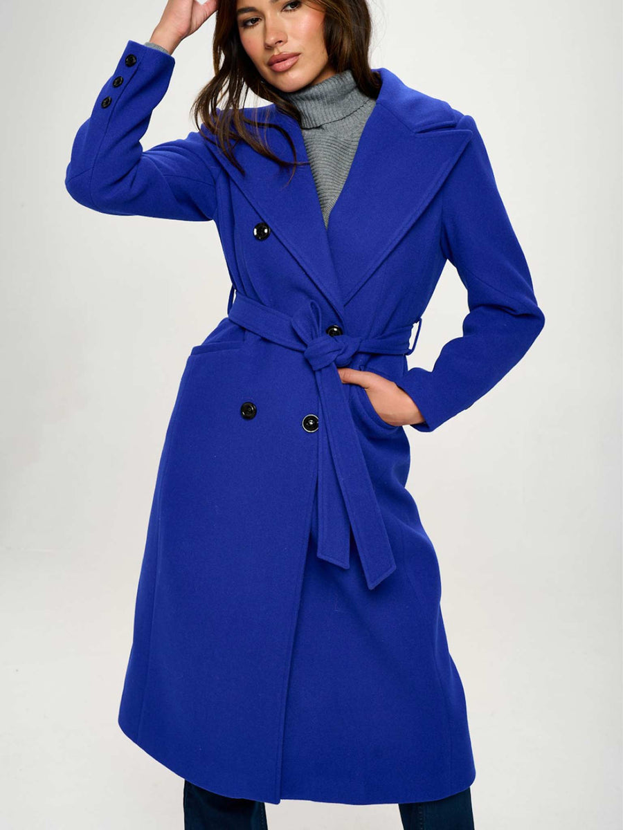 royal blue dress coat Royal Blue Trench Coat by Coaliton LA L