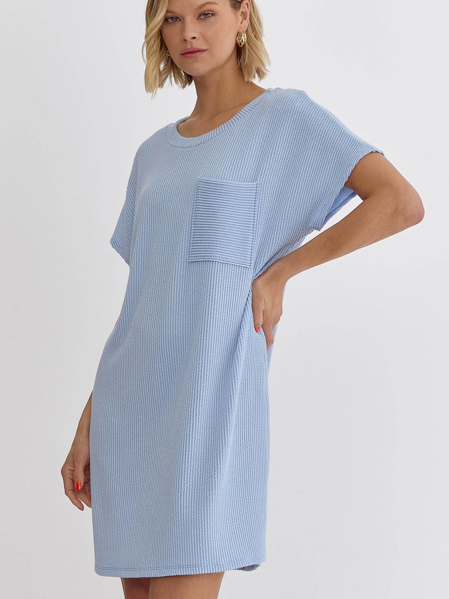 entro ribbed dress Entro Cocoa Ribbed Knit Off Shoulder Midi Dress