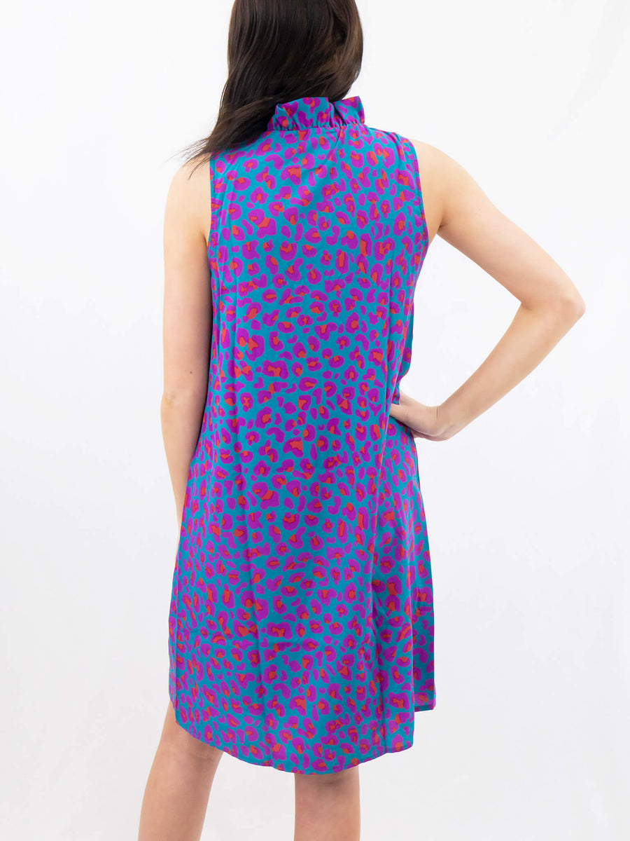 purple cheetah dress Runway Purple Cheetah Dress Women's Leopard Print Long Sleeve Bodycon Mini Dress With Gloves