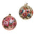 Vintage floral glass ball ornaments