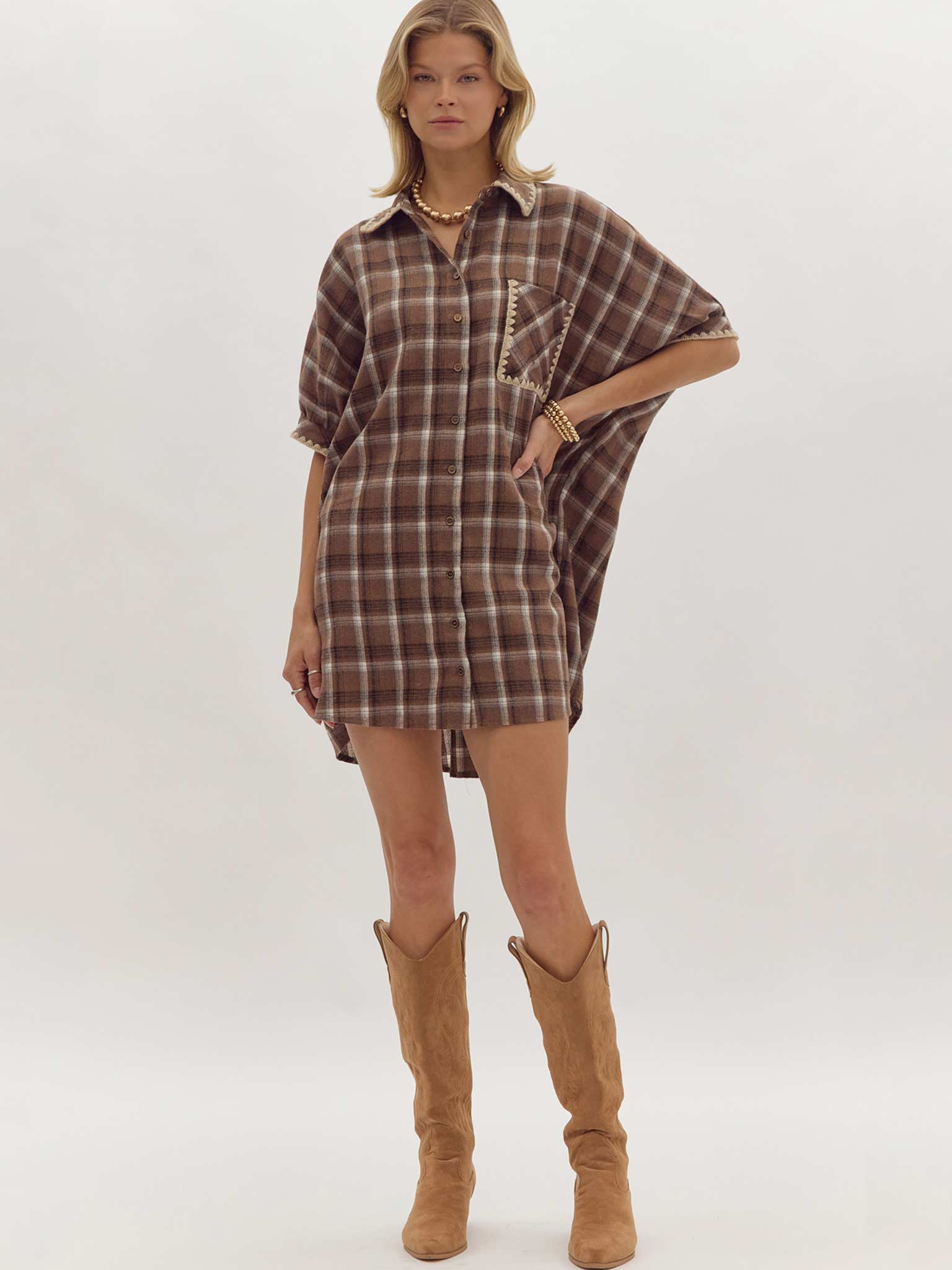 Oversized Plaid Dress Fall Darlene Orange Plaid Dress By Hell Bunny   Modern Millie