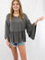 mineral wash baby doll top on model