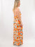 floral cross strap maxi dress from back