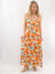 floral keyhole maxi dress from front