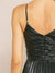 closeup of faux leather dress from back