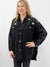 black jacket with pearl and star details