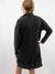 black half zip dress from back on model