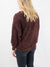 brown mineral wash pullover from back