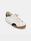 Dolce Vita Zina White and Black Leather Sneaker shown from front side