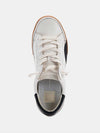 Dolce Vita Zina White and Black Leather Sneaker shown from top