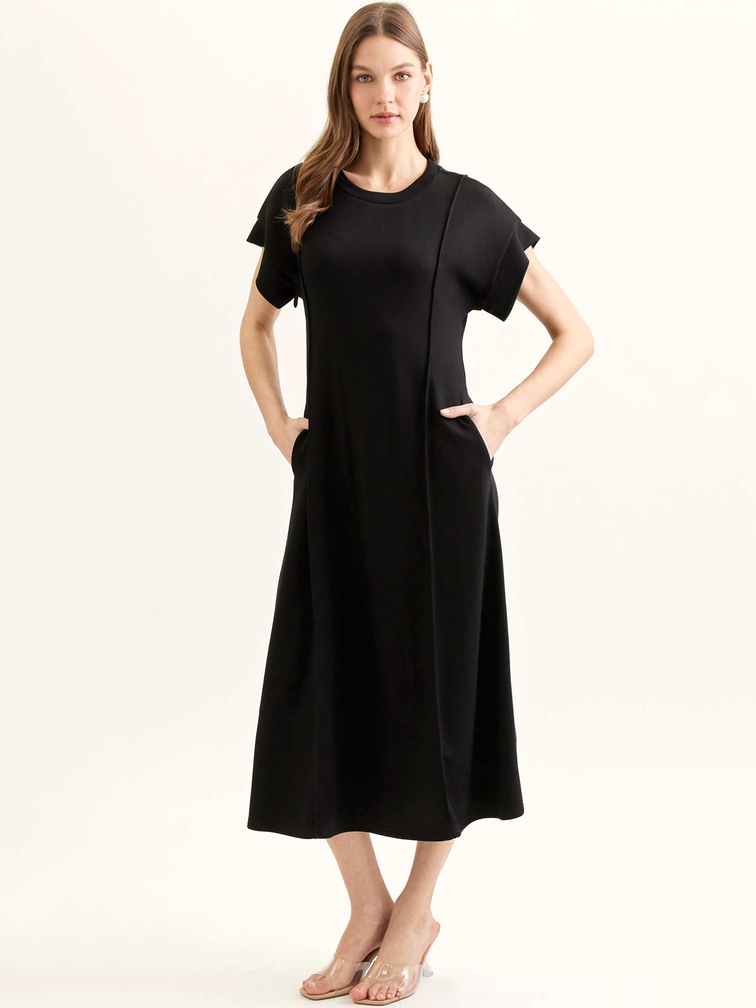 Buttery Soft Black Midi Dress by Entro L