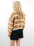 back of cropped sweater on model
