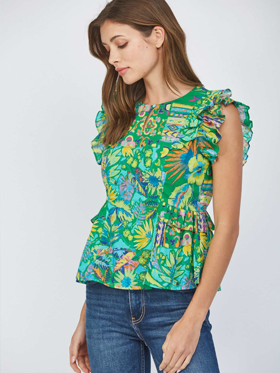 Ruffle Cap Sleeve Peplum Top by Fate LFD – Casual Camel Boutique