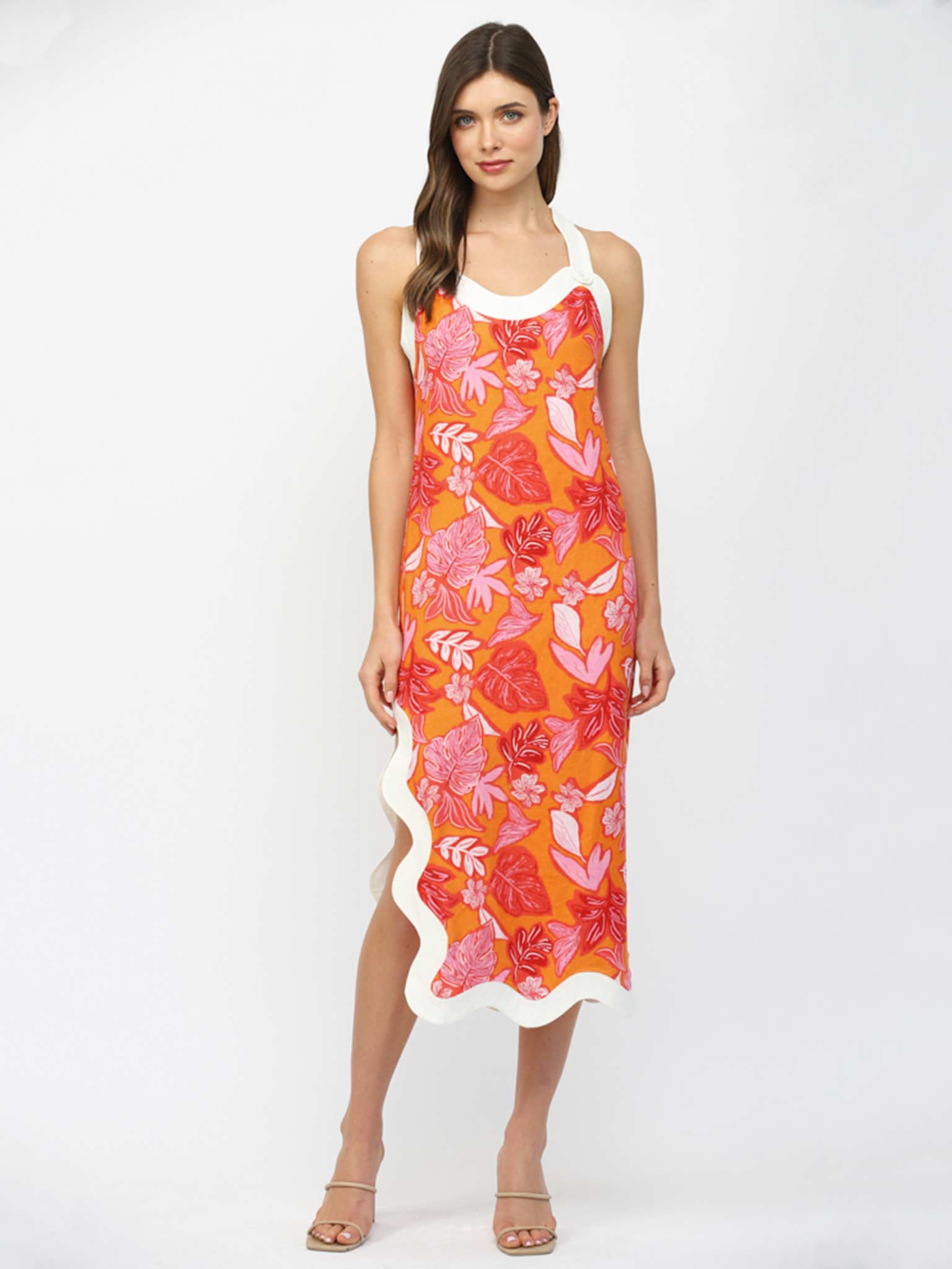 tropical linen dress Buy Ro&Zo Brown Tropical Floral Print Linen Blend Dress from Next USA