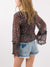 distressed mom shorts from back on model