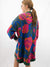 floral multicolor cardigan from back