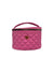 travel jewelry case in hot pink