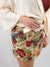 vintage floral mini skirt closeup