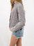 gray faux leather moto jacket from side