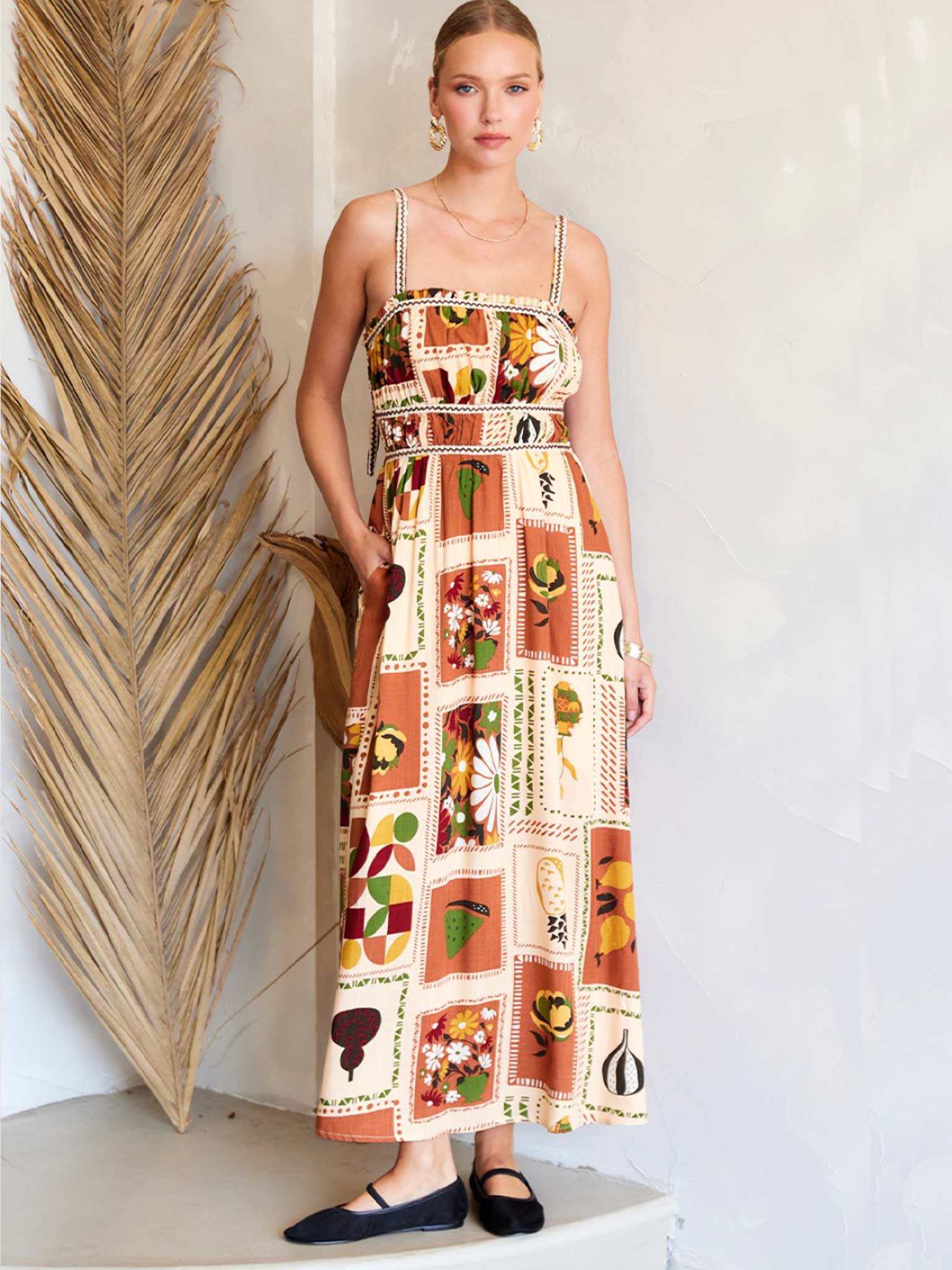 knee length dresses for ladies Deme by Gabriella Isla Maxi Dress main image 1