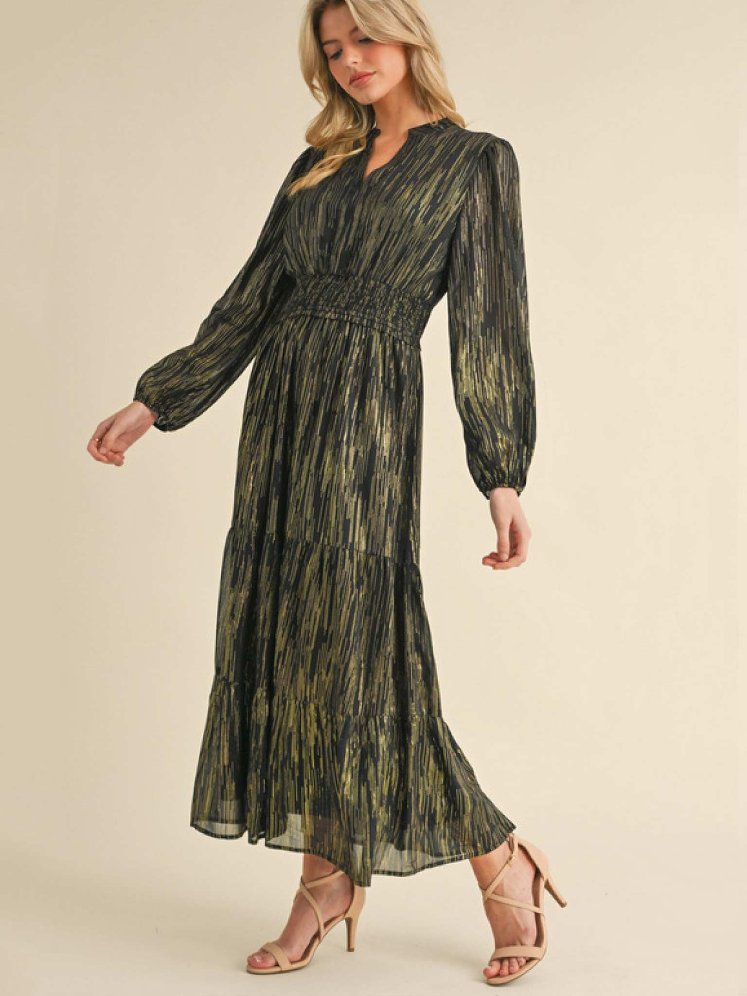 Jodifl Chiffon Maxi Dress in Black S Jodifl Chiffon Maxi Dress in Black S