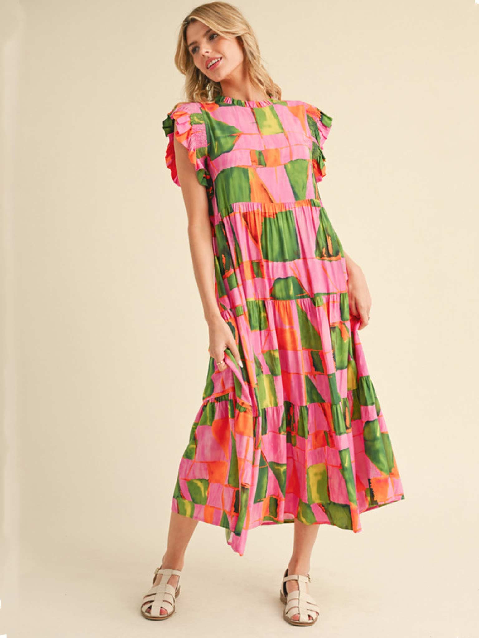 slim fit dress slacks Washing Cotton Baby Doll Dress in Hunter Green by Jodifl main image 1