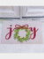 Christmas joy wreath coir doormat