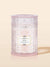 pink glass wild rose candle displayed