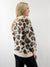 fuzz leopard sweater on model from side
