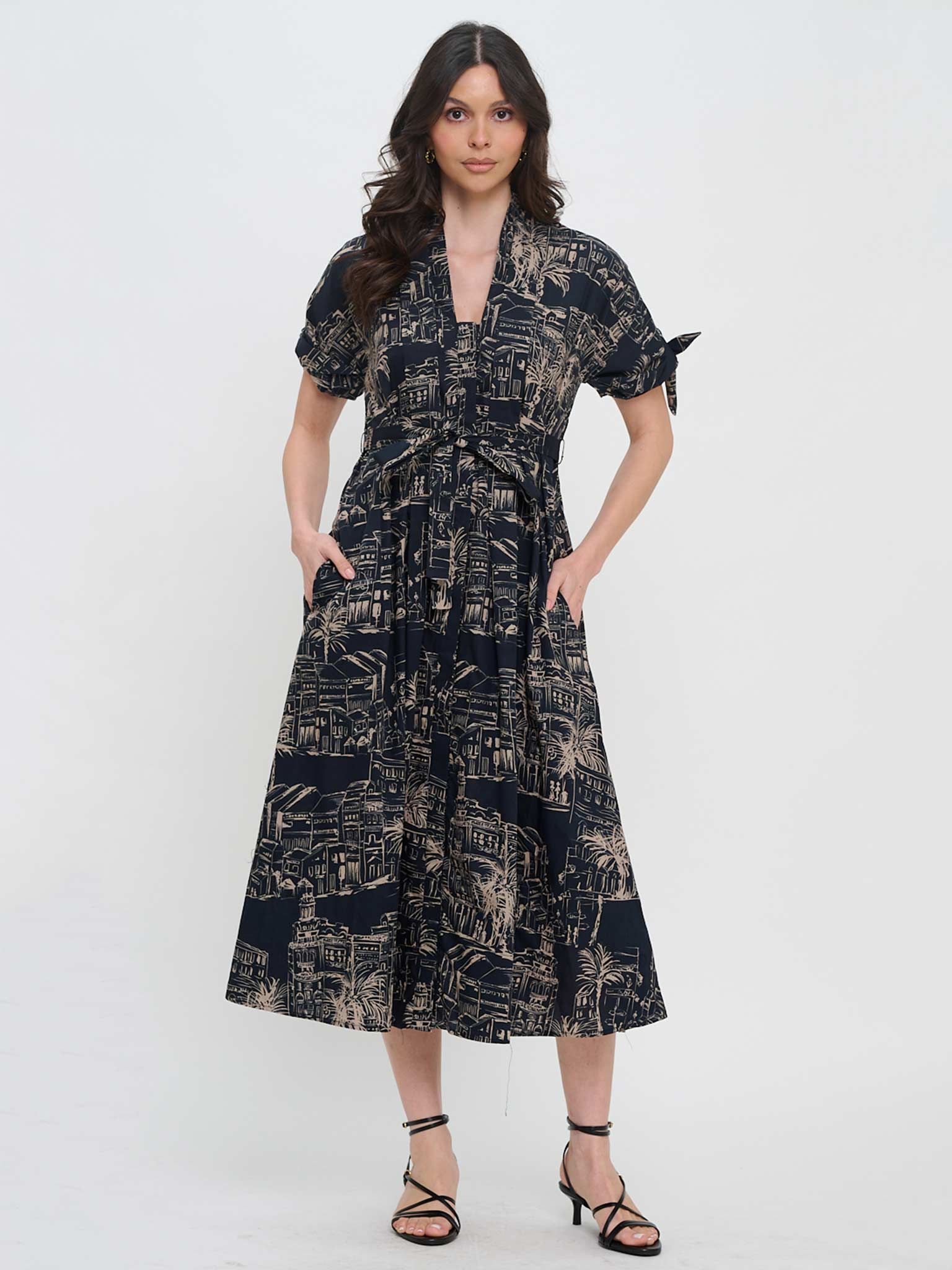 tie belt shirt dress TIE BELT SHIRT DRESS