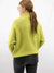 avocado color sweater from back on model