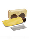 OKKIA Monica Sunglasses in Classic Havana showing box and sunglass case