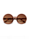 OKKIA Monica Sunglasses in Pink Havana from front folded