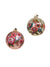 Vintage floral glass ball ornaments