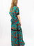 green floral maxi dress from back
