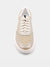 gold textured sneaker from top