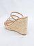 raffia clear strap wedge from back