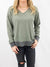 thermal long sleeve top in olive
