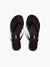 patent leather black flip flop from top