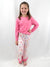 twinkle tree youth girl's pajama pants on model