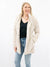 faux fur cream jacket from front