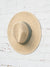 natural color straw hat with sage band