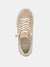 zina gold and beige sneaker from top