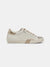 white body zina sneaker with gold metallic details from side