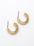 gold spiked huggie hoop earrings