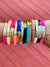 Acrylic bracelets various colors on arm