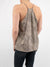 taupe print tank from back