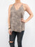taupe print tank from front